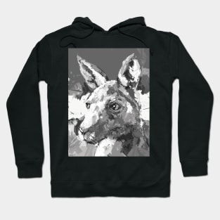 Black and White Kangaroo Hoodie